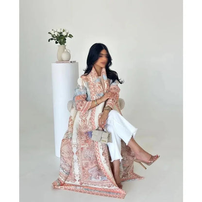 Open Printed Cardigan Abaya – Modest Cardigan