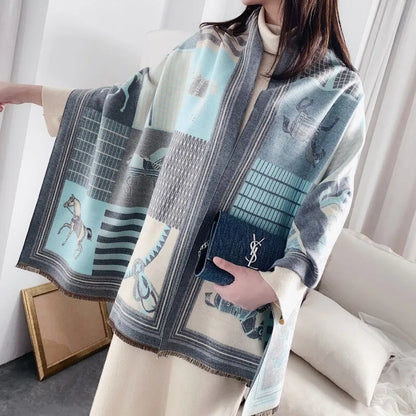 Luxury Winter Cashmere Scarf Old Money Designs 165*65 CM