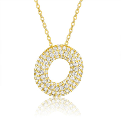 Moissanite Bubble Letter Necklace - Christmas Gift
