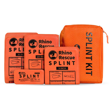 Rhino Rescue Tactical Splint Kit | 4-Pack Professional Trauma Splints