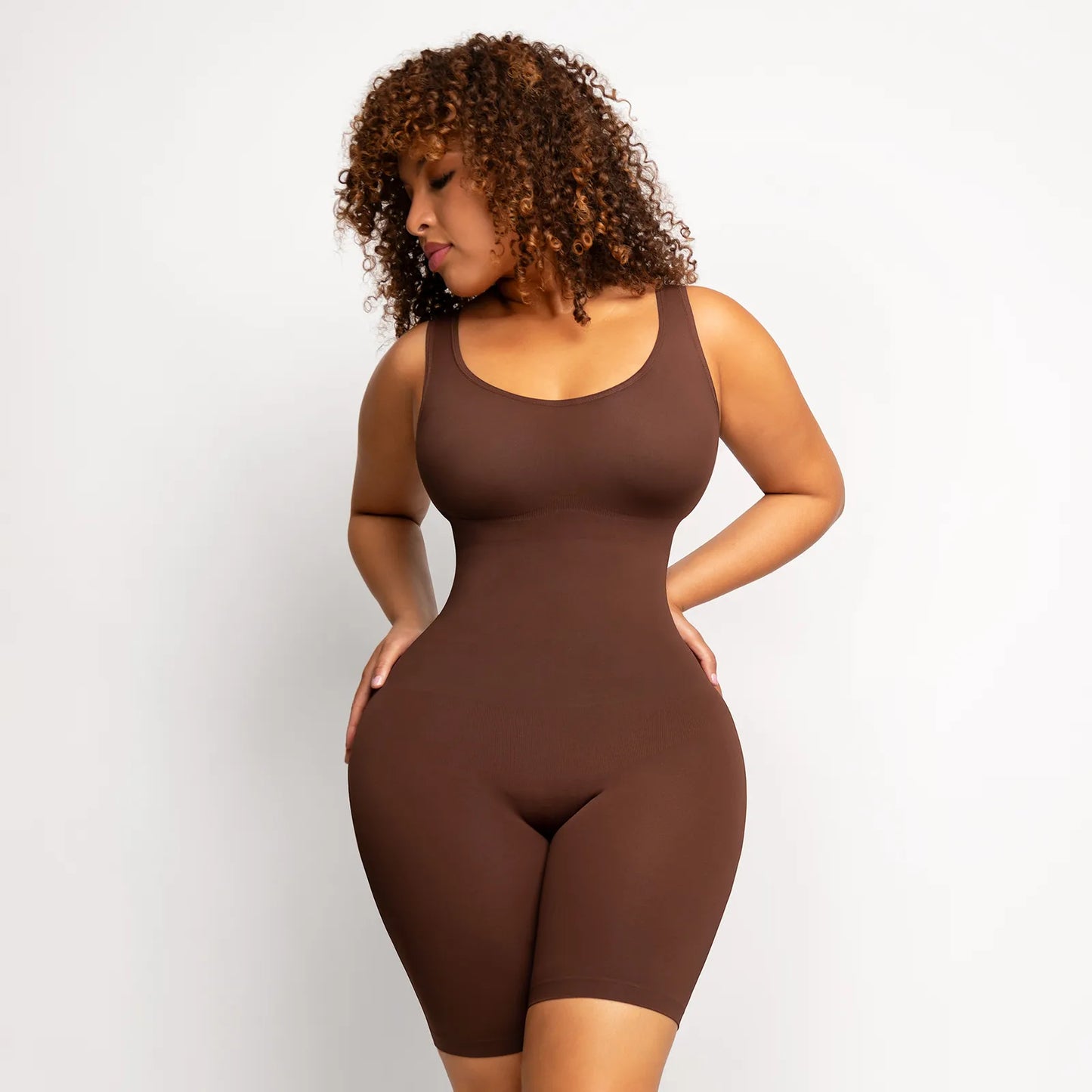 Seamless Round Neckline One Piece Sport Corset Jumpsuit Or Romper