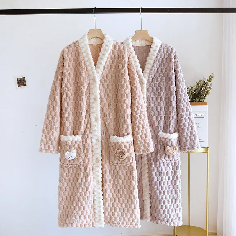 Women's Winter Warm Thick Lounge Robe