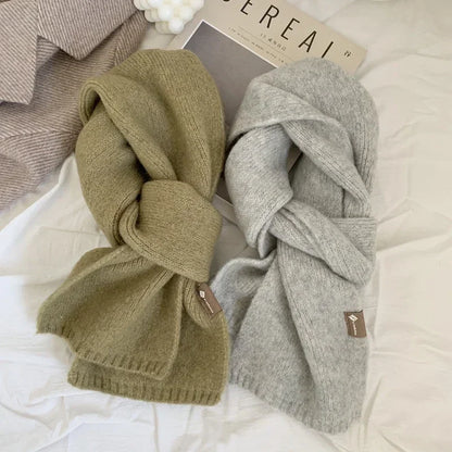 Korean Style Cashmere Knitted Scarf