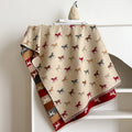 Horse Print Winter Scarf Cashmere Feel Pashmina