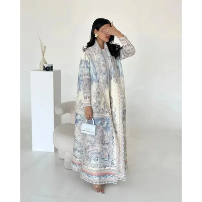 Open Printed Cardigan Abaya – Modest Cardigan