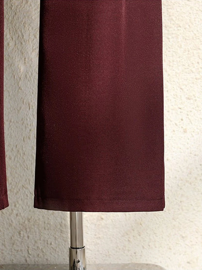 High Waist Wide Leg Suit Trousers with Pockets