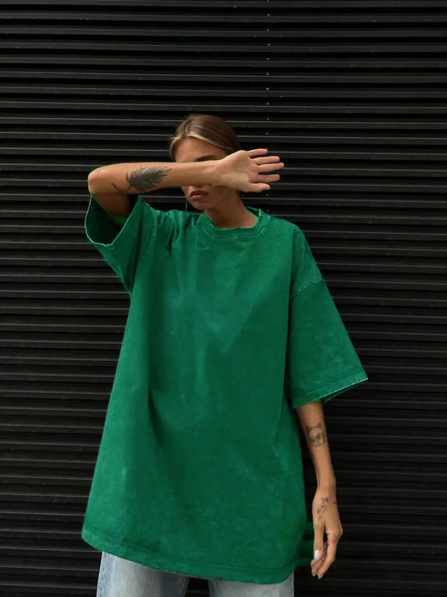 100% Cotton Retro Oversize T-Shirt