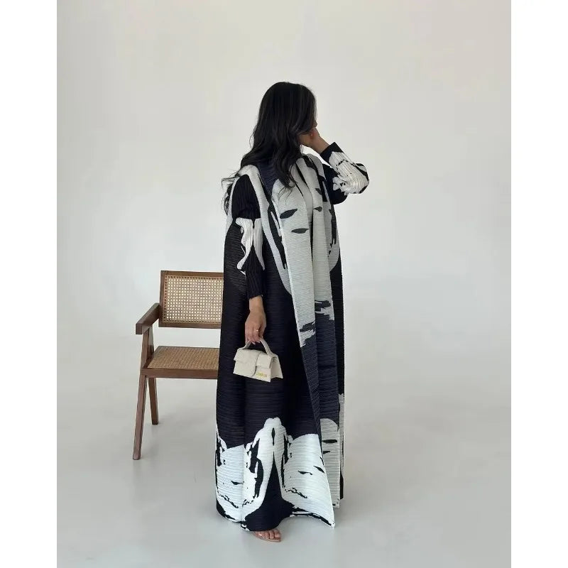 Open Printed Cardigan Abaya – Modest Cardigan
