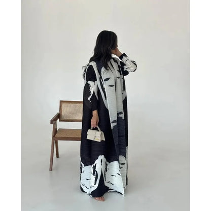 Open Printed Cardigan Abaya – Modest Cardigan