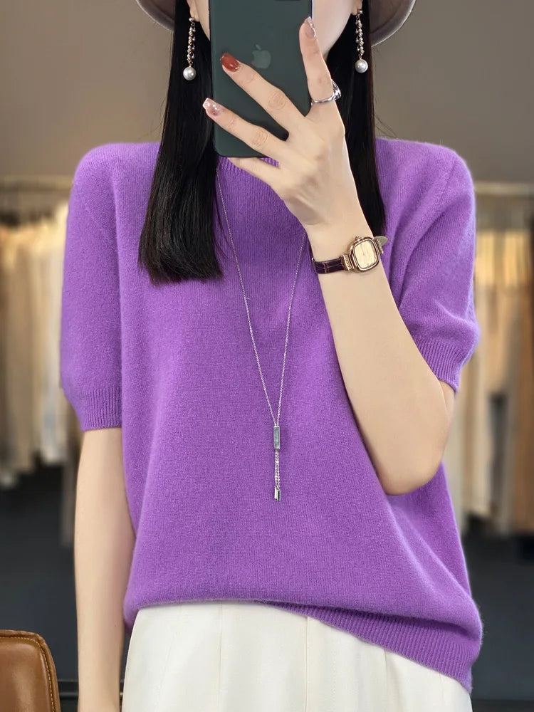 100% Merino Wool T-shirt Sweater