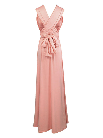 Floor Length Maxi Wrap Convertible Infinity Bridesmaid Multiway Dress