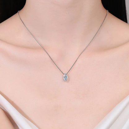 1 Carat Marquise Moissanite Necklace