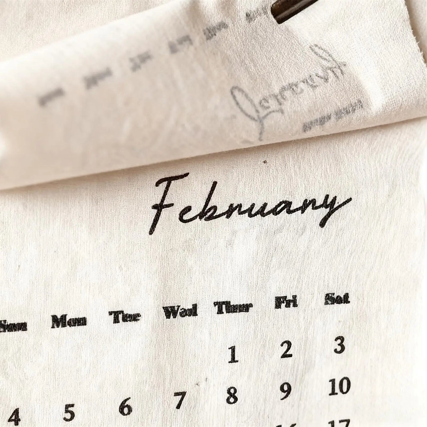 2026 Fabric Wall Calendar - 12-Month Home, Office Calendar