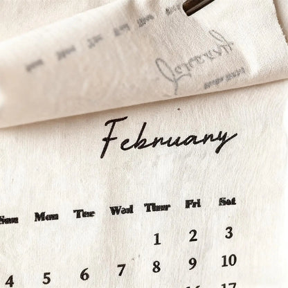 2026 Fabric Wall Calendar - 12-Month Home, Office Calendar