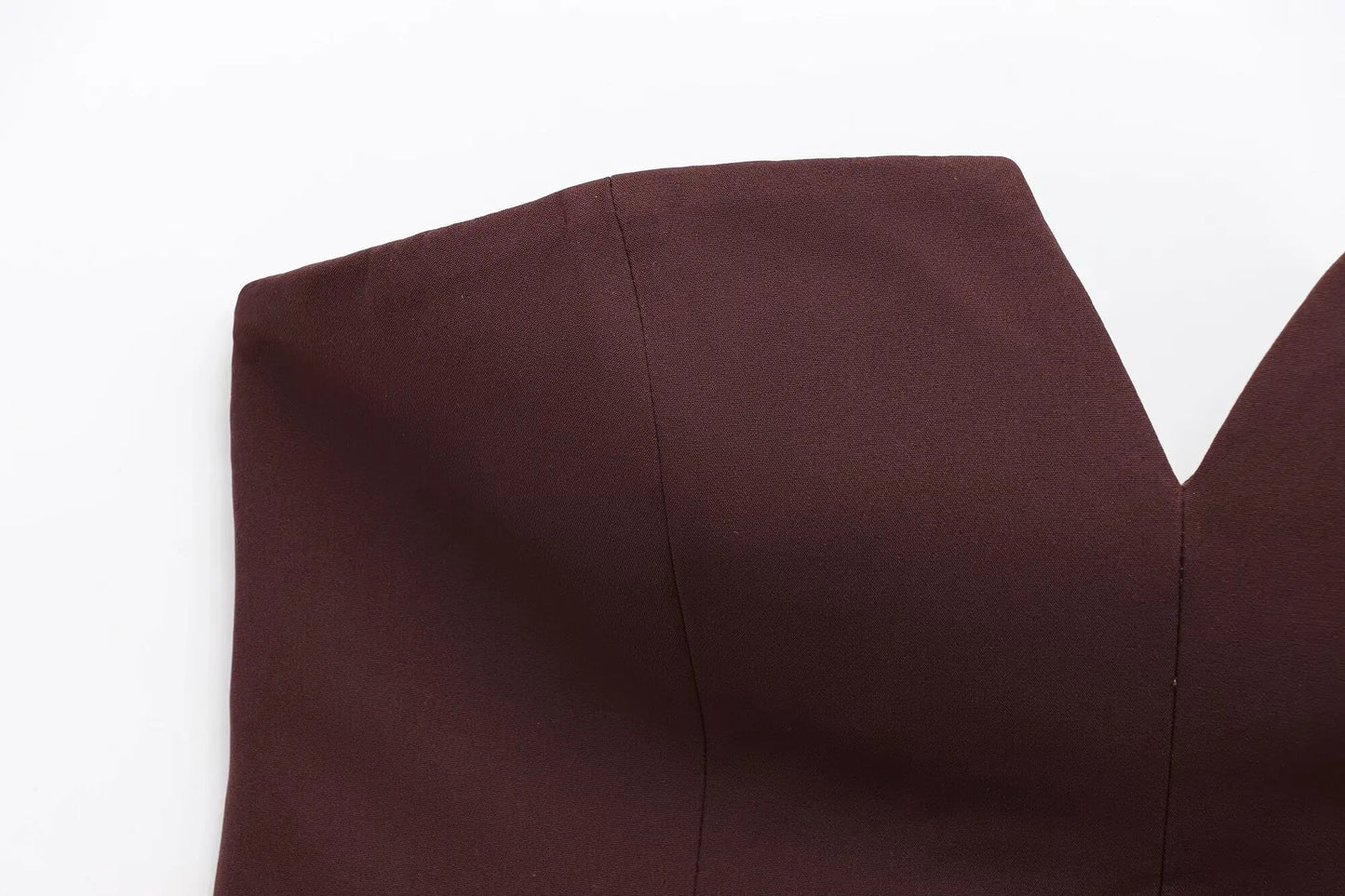 Strapless Blazer Design Crop Top