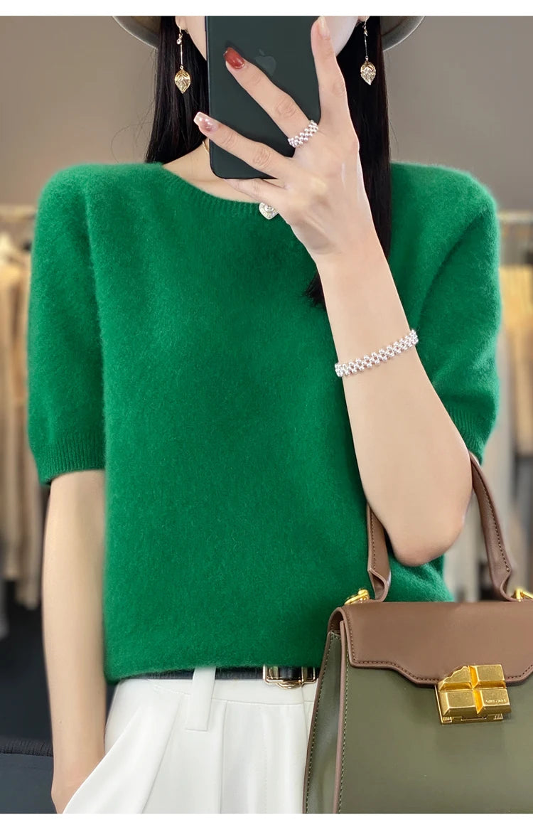 100% Merino Wool T-shirt Sweater