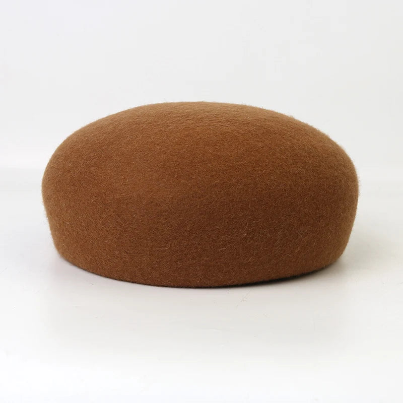 100% Wool Felt Blocked Beret Women's Hat - Christmas Gift