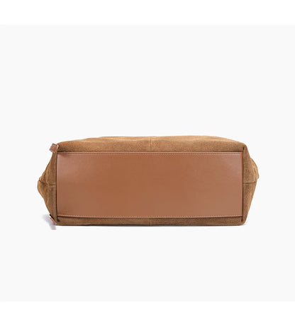 Genuine Leather Suede Large Shoulder Bag
