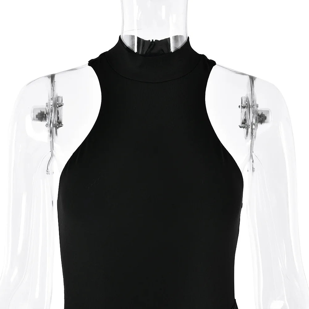 Sleeveless Cut-Out Floor-Length Dress