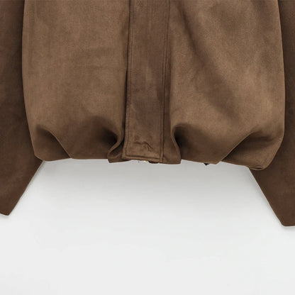 Women's Suede Bomber Jacket