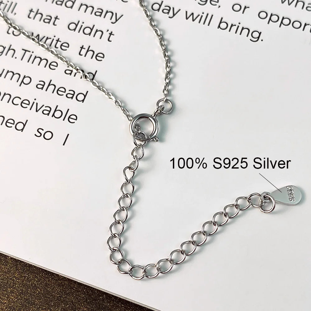 Oval Cut Solitaire Moissanite 18K Gold Plated Necklace – Christmas Gift for Her