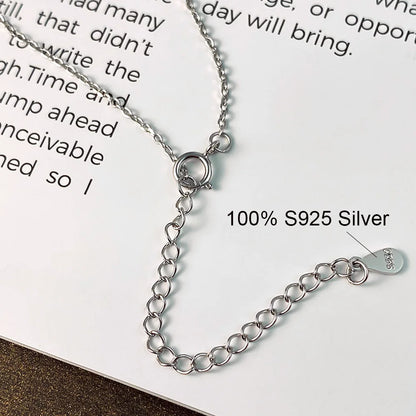 Oval Cut Solitaire Moissanite 18K Gold Plated Necklace – Christmas Gift for Her