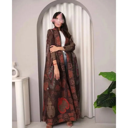 Open Printed Cardigan Abaya – Modest Cardigan