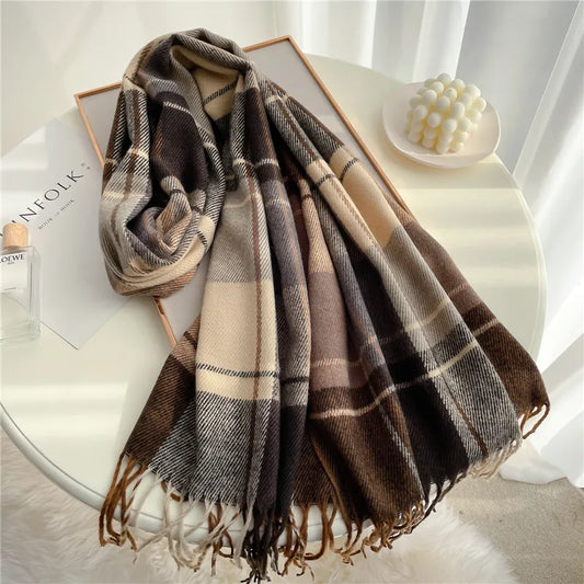 Warm Winter 200*50 CM/ 78.7*19.6 Inch Long Plaid Scarf