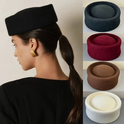 100% Wool Felt Beret Hat - Gift For Her