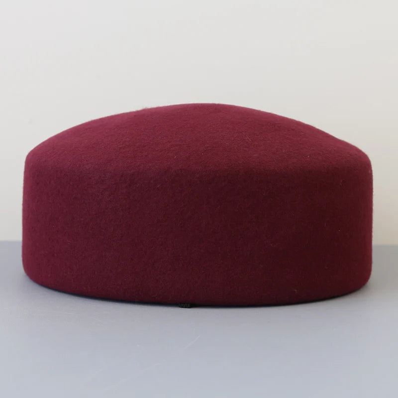 100% Wool Felt Beret Hat - Gift For Her