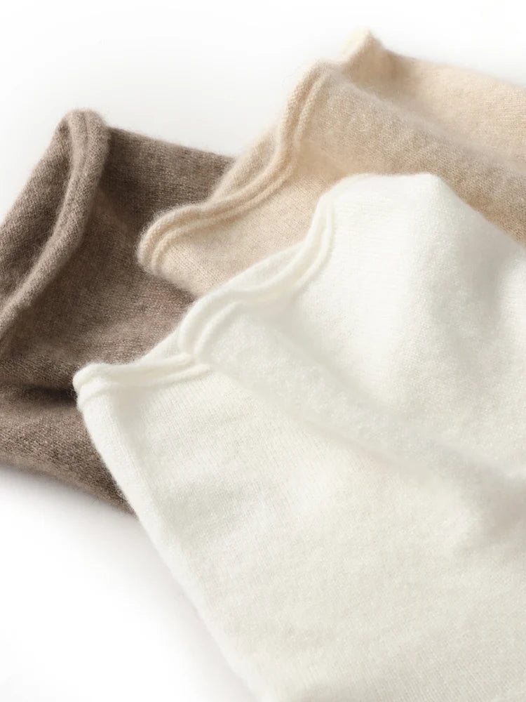 100% Merino Wool Sleeveless Turtleneck Basic Sweater