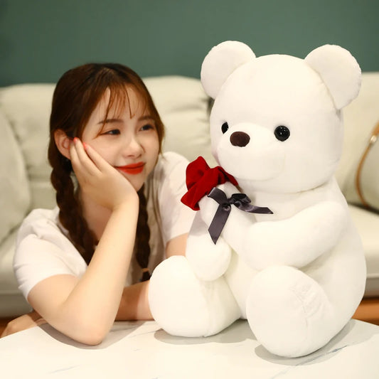 Stuffed Teddy Bear with Rose – Valentine’s Day Gift for Her