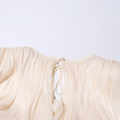 Long Sleeve Ruffle Details Mini Dress