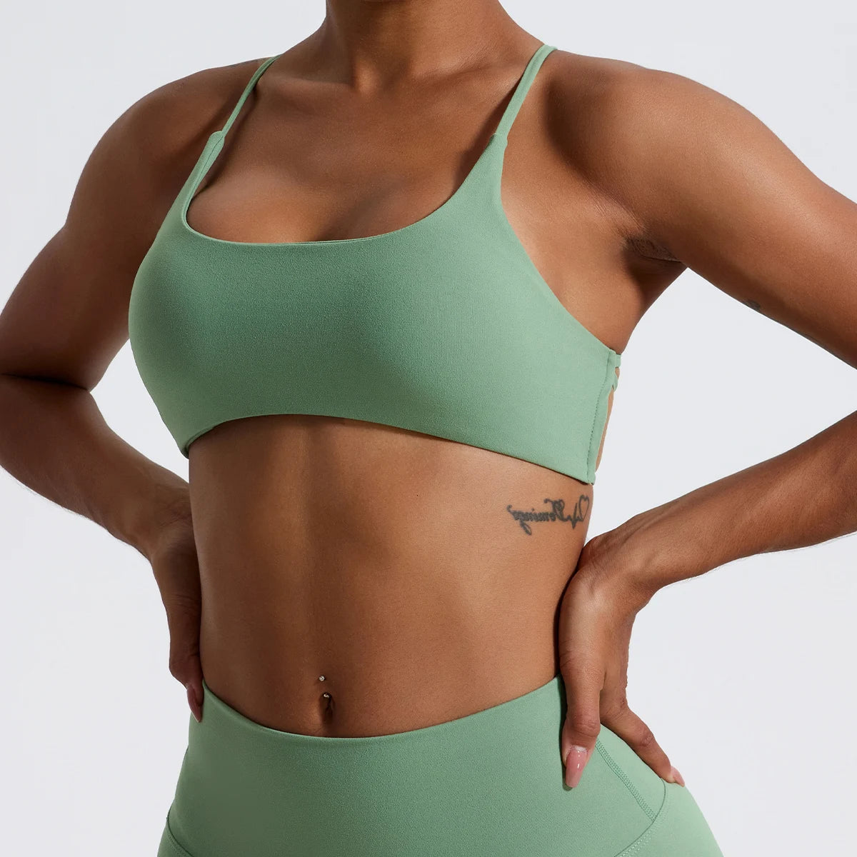 Square Neckline Workout Bra