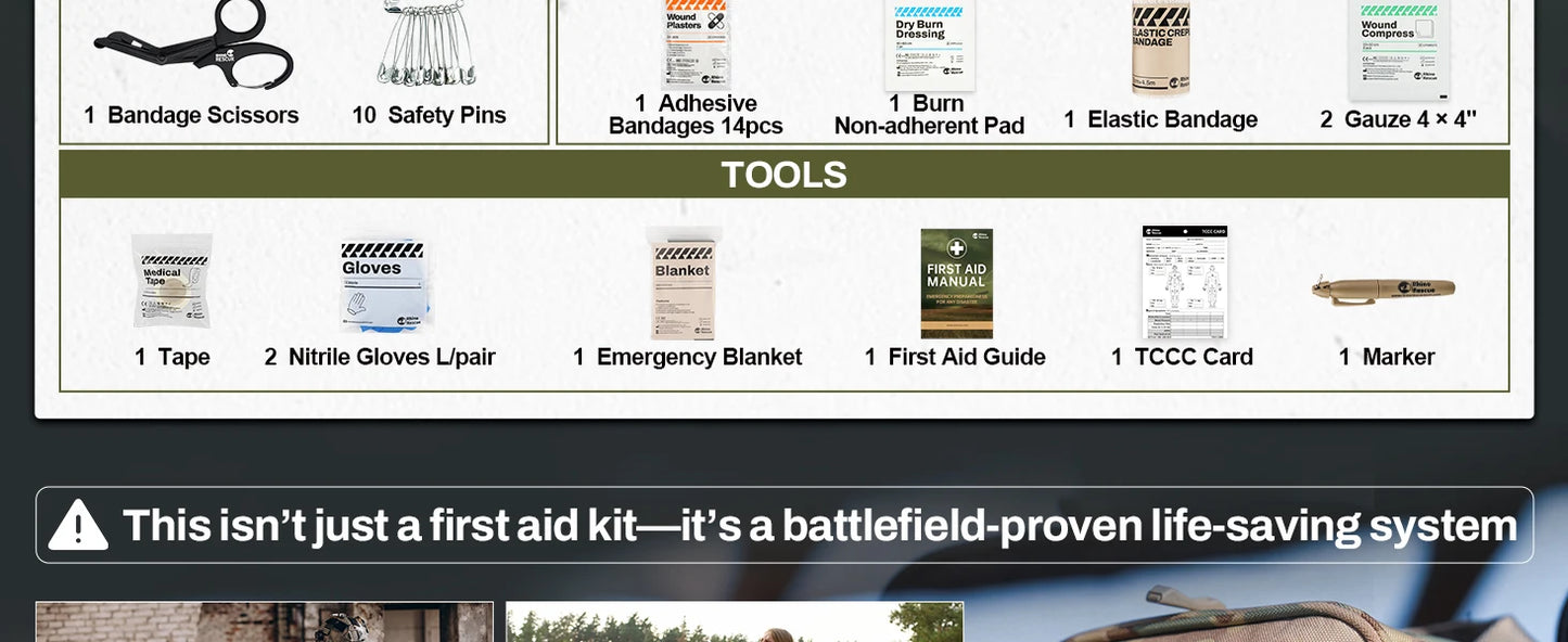 RHINO RESCUE-SE IFAK Trauma First Aid Kit | Tactical Emergency Gear
