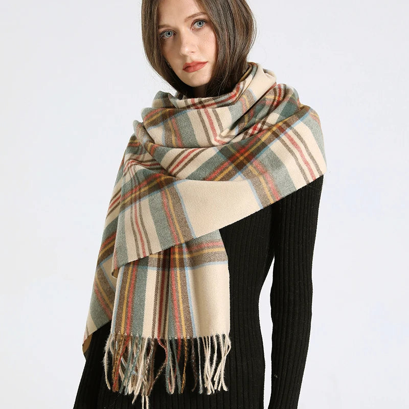 Plaid Cashmere-Like Long Scarf 200*70 CM