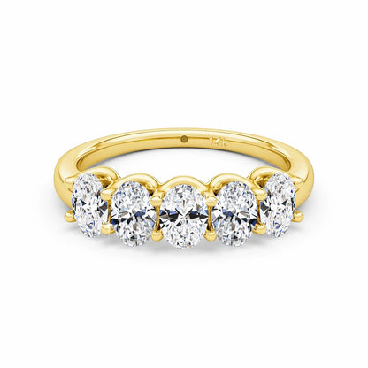 14K Gold 1.5 Carat Moissanite Wedding Band Ring - Anniversary Gift