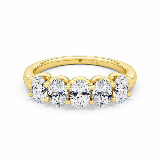 14K Gold 1.5 Carat Moissanite Wedding Band Ring - Anniversary Gift