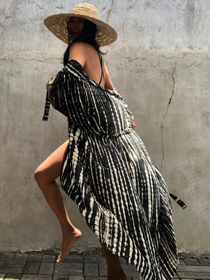 Printed Breathable Rayon Beach Cover-Up for Swimwear