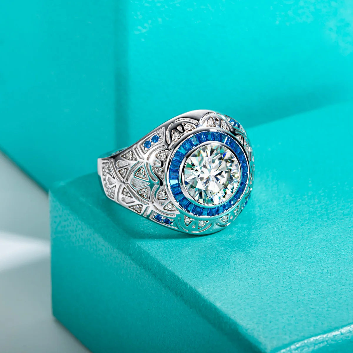 3ct Moissanite Men's Ring - Father's Gift