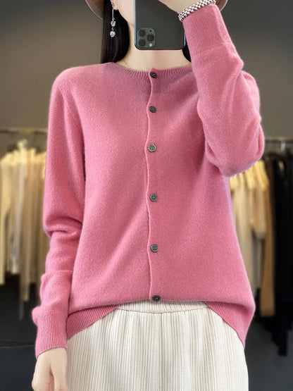 100% Merino Wool Women’s Knit Cardigan