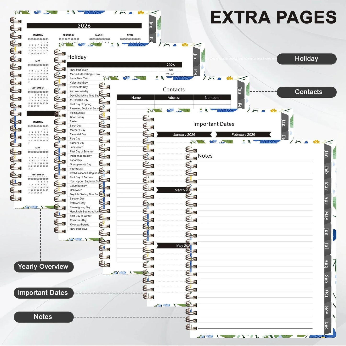 2026 Weekly & Monthly Planner - Multifunctional Business Planner