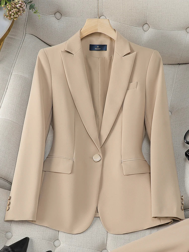 Women Single Button Formal Blazer