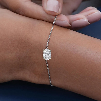 Solitaire Moissanite Bracelet - All Cuts / Christmas Gift for Her