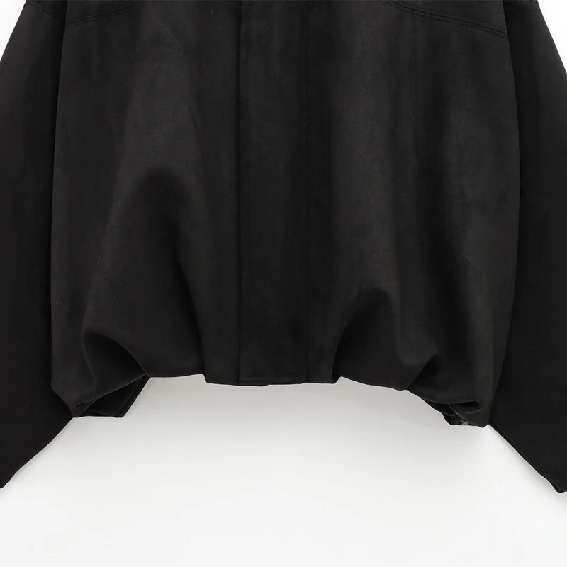 Women's Suede Bomber Jacket