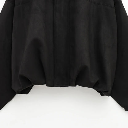 Women's Suede Bomber Jacket