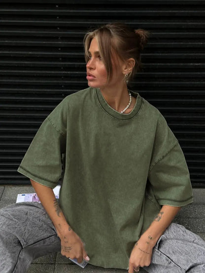 100% Cotton Retro Oversize T-Shirt