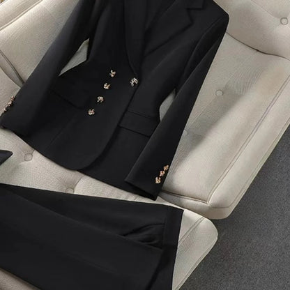 One Button Blazer and Trousers Suit