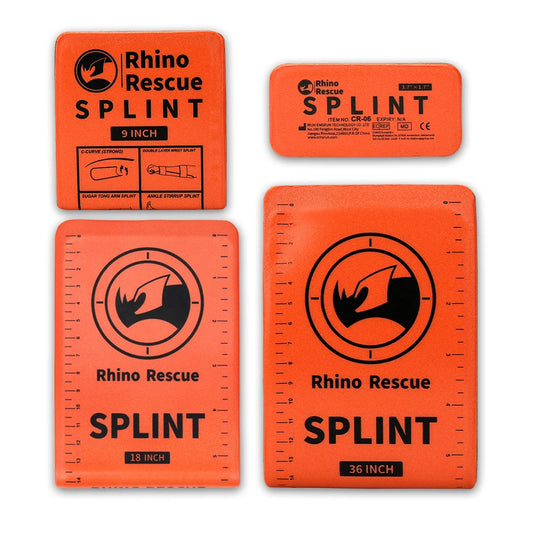 Rhino Rescue Tactical Splint Kit | 4-Pack Professional Trauma Splints