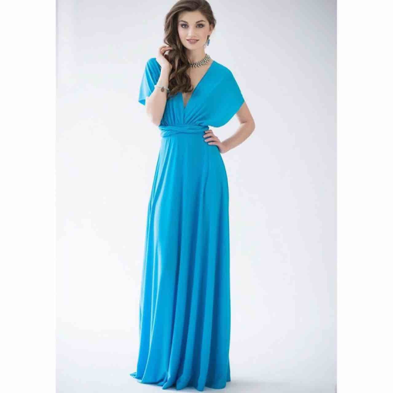 Floor Length Maxi Wrap Convertible Infinity Bridesmaid Multiway Dress